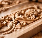Decorative CNC carved wood millwork